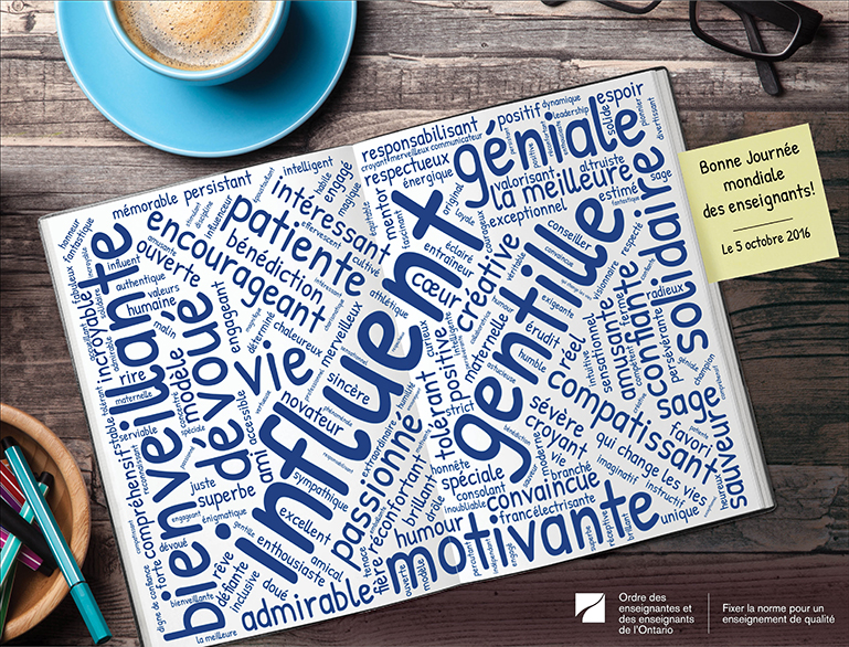 French World Teachers Day Word Cloud