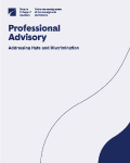 Cover of the Professional Advisory on Addressing Hate and Discrimination